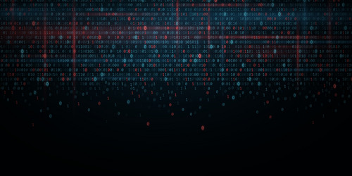 abstract programming background glowing binary vector image