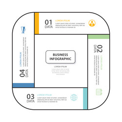 Data Infographic Template - Thin Line Index vector image