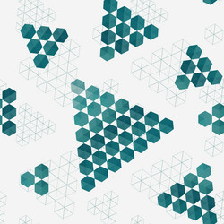 Geometric pattern of hexagons triangles vector