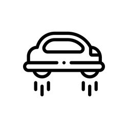 hoverboard icon thin linear style design isolated vector image