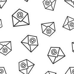mail envelope seamless pattern background vector image