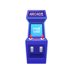 retro arcade game machine with over title vector