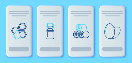 set line can container for milk roll of hay vector image