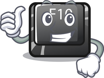 Thumbs up button f10 on a keyboard character vector