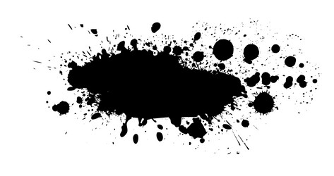abstract black blot object hand drawing not ai vector image