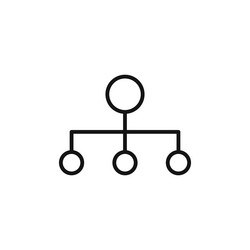 connected chart icon for data analytics vector image