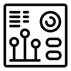 control panel featuring buttons and dials vector image