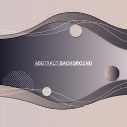 gradient wave papercut style with white lines vector image