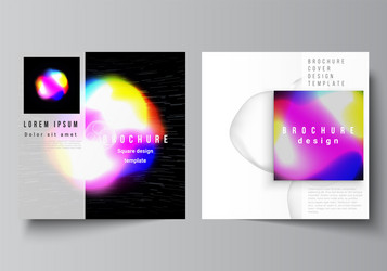 layout of two square format covers design vector image