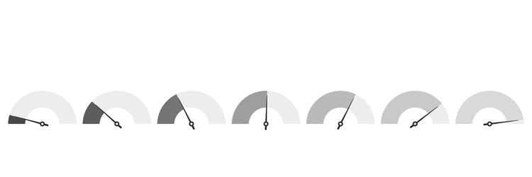 monochrome progress level with low high vector