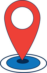 pointer map location navigation gps icon vector image