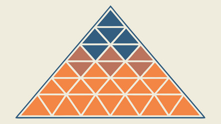 bold triangle pattern geometric grid with orange vector image