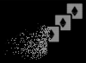 bright broken pixel halftone ethereum blockchain vector image