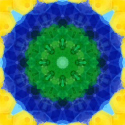 circle pattern made of hexagonal shapes with 3d vector image