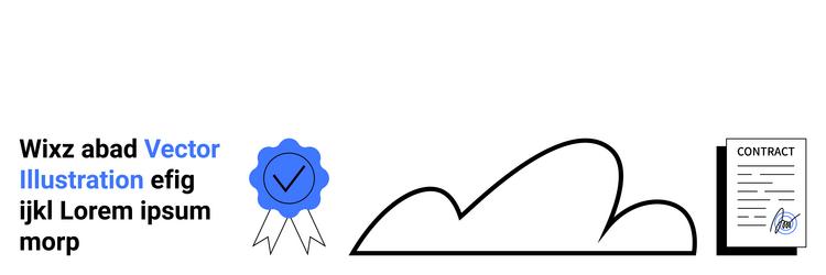 cloud-connected certification and document signing vector image