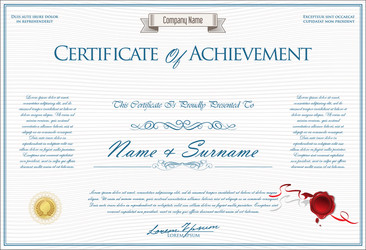 elegant certificate or diploma retro vintage Vector Image