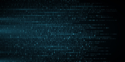 Glowing Blue Binary Code Background vector image