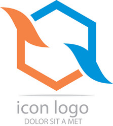 Icon trapeziodal shape design symbol abstract vector