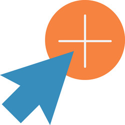 isolated cursor arrow design vector image