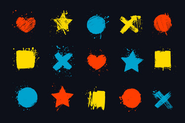 modern art stickers grunge backgrounds place vector