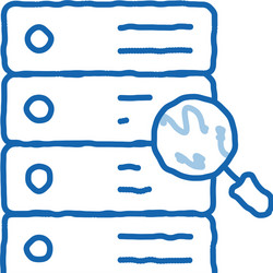 particle research algorithm doodle icon hand drawn vector image