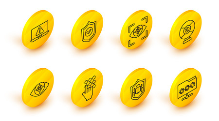 set line folder with password system bug vector image