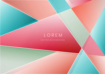 abstract colorful triangle overlapping layer vector image