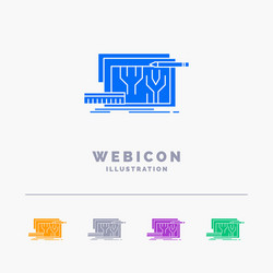 architecture blueprint circuit design engineering vector image