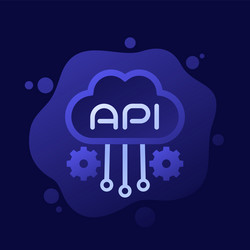 cloud api software integration icon design vector image