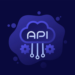 cloud api software integration icon design vector