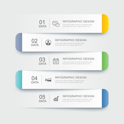 Data Index Tab Paper Template vector image