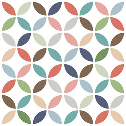 geometric abstract pattern in retro colors vector image