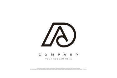 Initial letter ad logo design template Royalty Free Vector