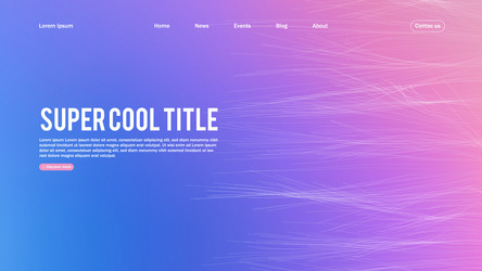 landing page abstract design with big data vector image