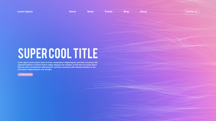 Landing page abstract design with big data vector