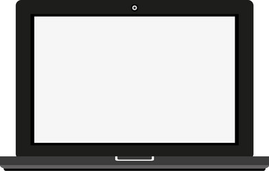 laptop computer with blank screen icon image vector image