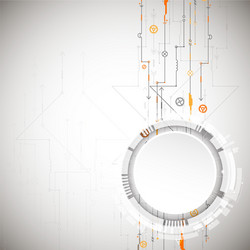 Tech Background - Circuitry & Elements vector image