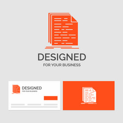 business logo template for code coding doc vector image