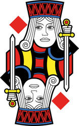 jack of diamonds no card vector