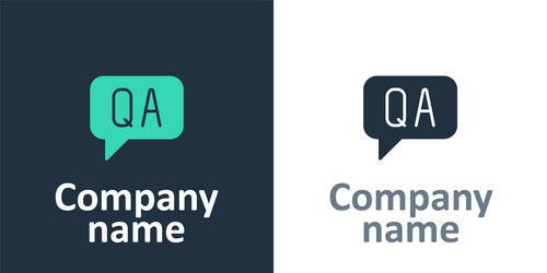 logotype speech bubbles with question and answer vector image