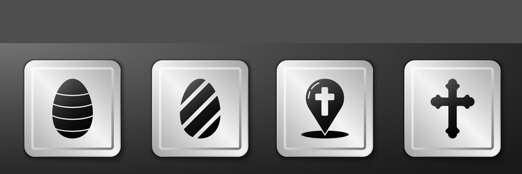 set easter egg map pointer vector image