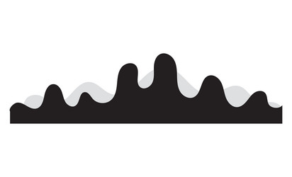 sound wave in curve waveform for equalizer vector image