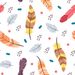 Feather Seamless Pattern vector image
