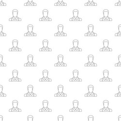 man avatar pattern seamless vector image