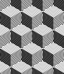 regular contrast endless pattern with intertwine vector image