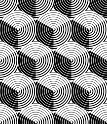 Regular contrast endless pattern with intertwine vector