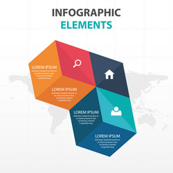 abstract colorful box business infographics vector