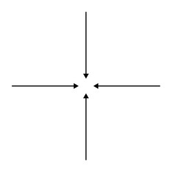 arrows pointers inward collect intermix gather vector image