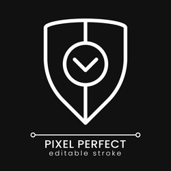 Business security pixel perfect white linear icon vector