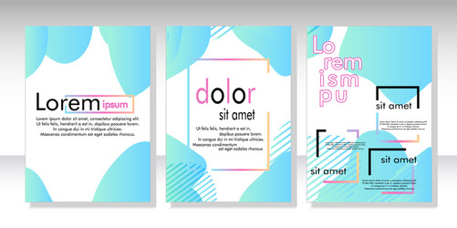 dynamic style banner design set with fluid vector image